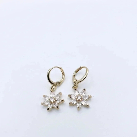 DANGLE Huggie Hoops earrings | Cubic Zirconia Earrings | - Picture 2 of 3